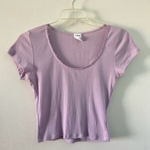 Lilac cropped top
